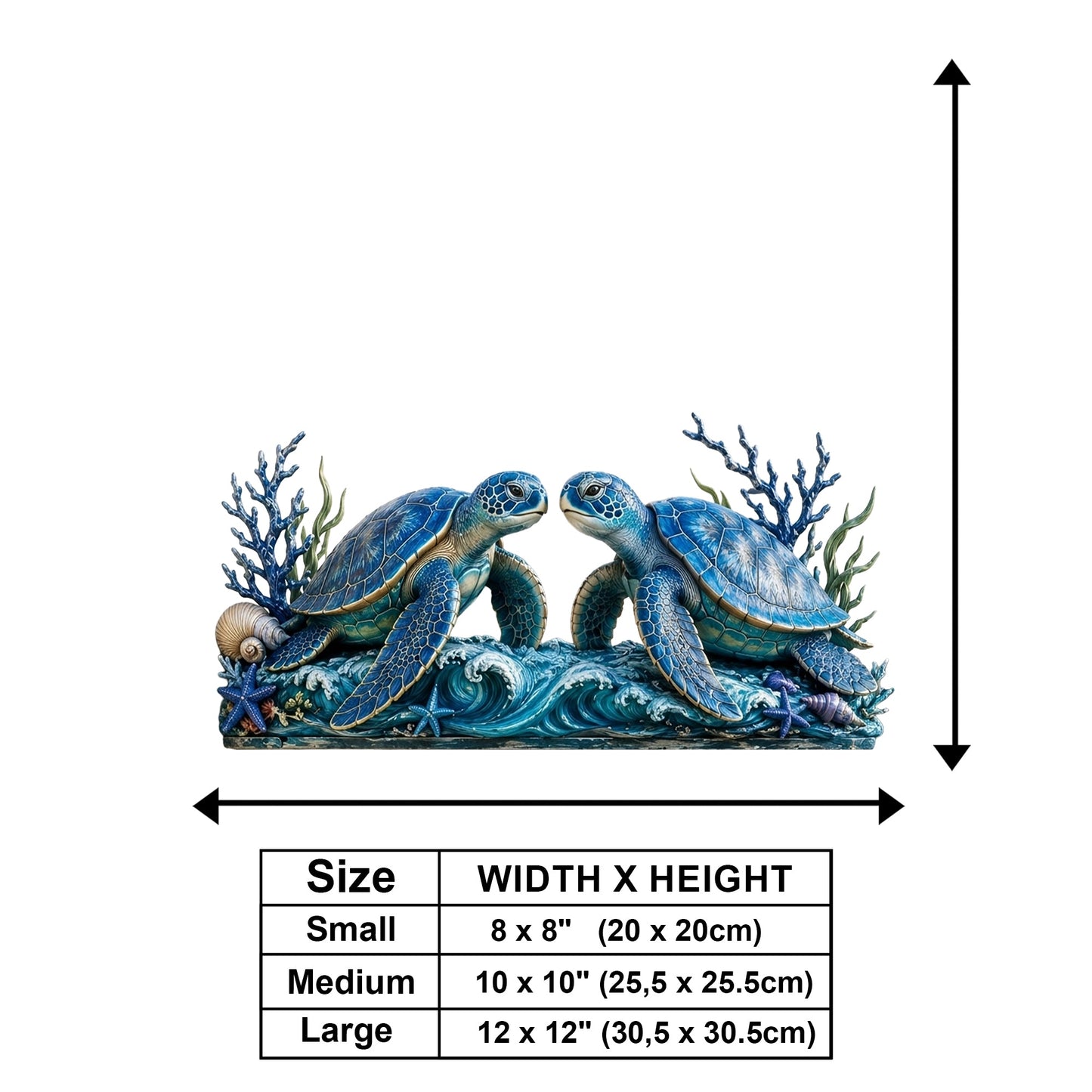 Turtle Couple Door Decoration - Personalized Turtle Wooden Wall Mount Sign