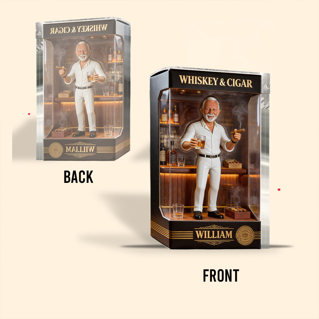 Whiskey And Cigar - Personalized Whisky Custom Shaped Acrylic Plaque
