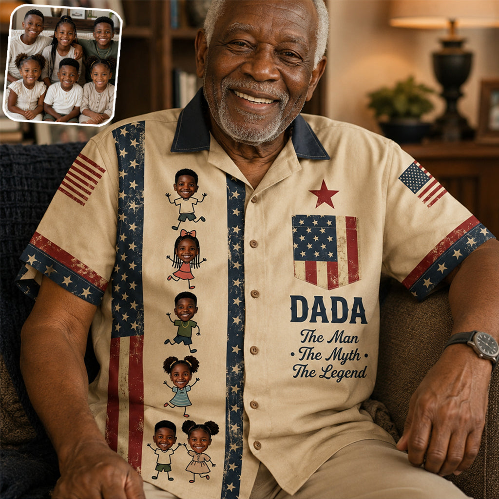The Man The Myth The Legend - Personalized Grandpa Hawaiian Shirt