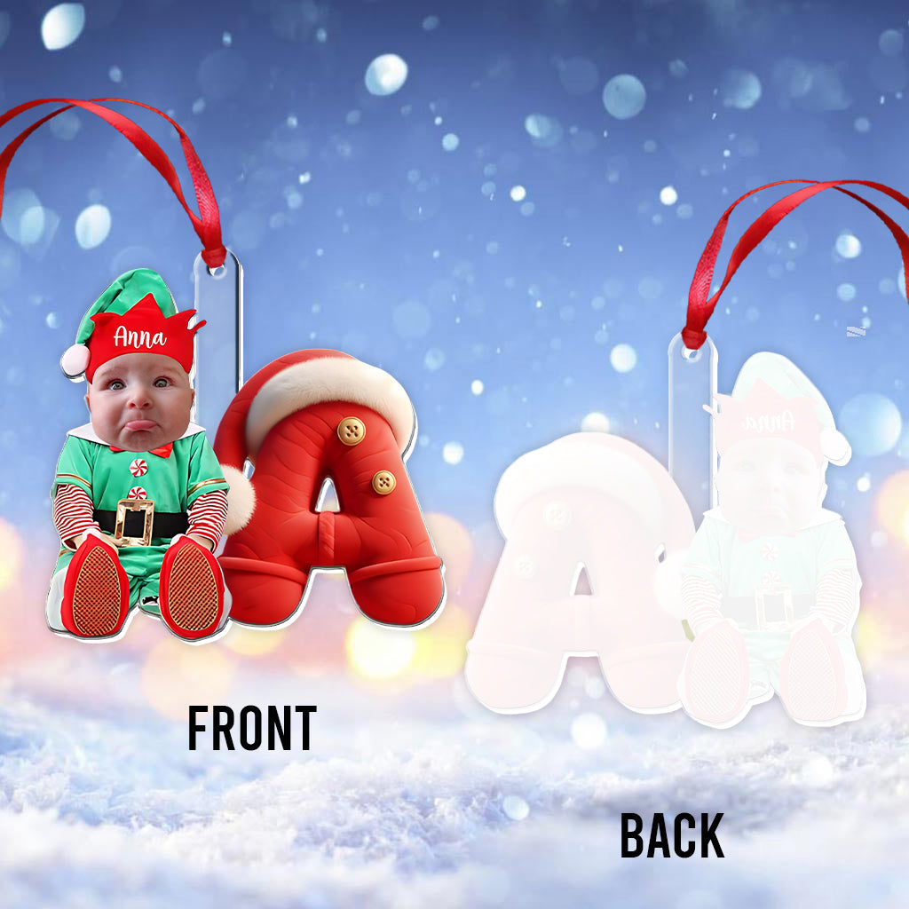 Merry Xmas - Personalized Kid Transparent Ornament