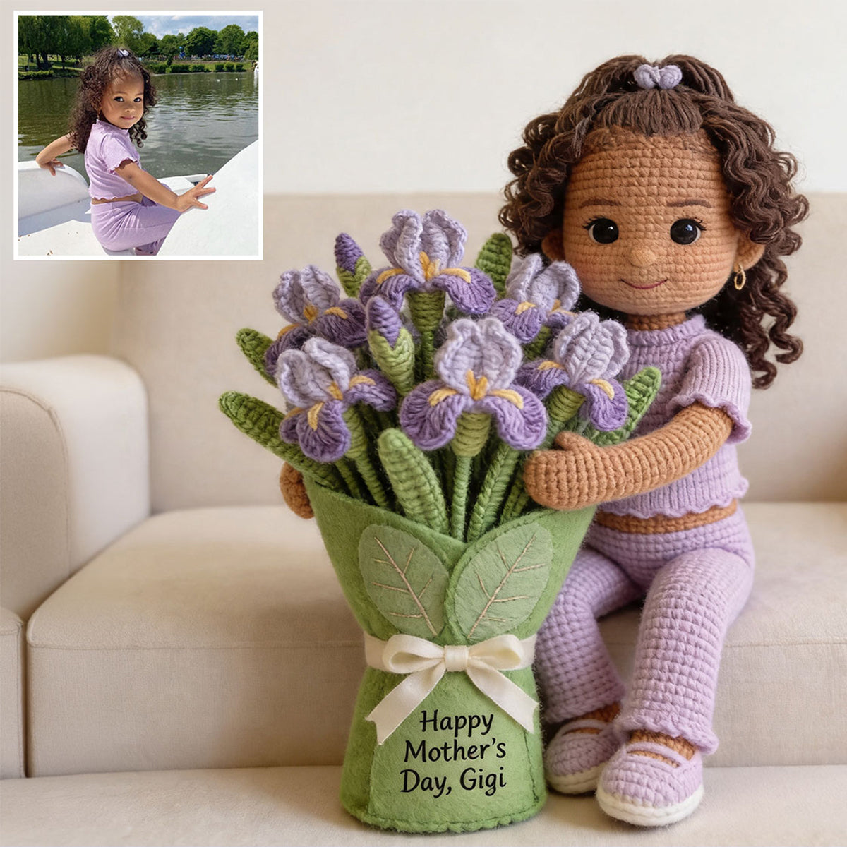 Unique Mother's Day Gift - Personalized Mother Premium Faux Fur Pillow