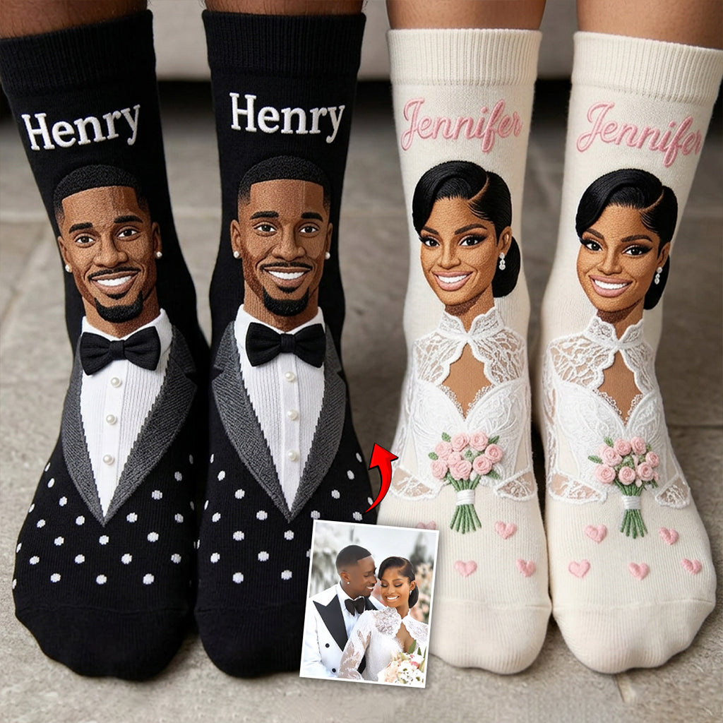 Wedding Gift - Personalized Couple Socks