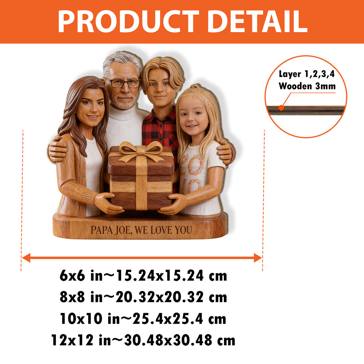 Papa Dad Everything Holder - Personalized Grandpa Wooden Desk Organizer