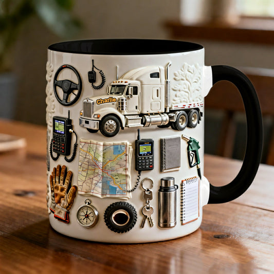 Truck Driver - Personalized Trucker Accent Mug