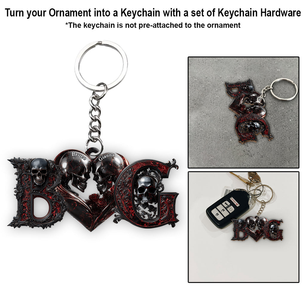Till Death Do Us Part - Personalized Skull Ornament
