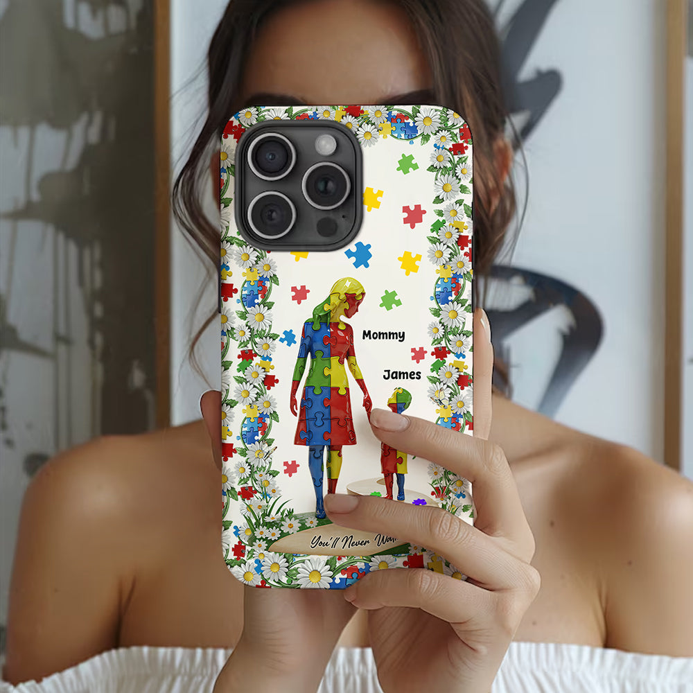 You'll Never Walk Alone - Personalized Autism Awareness Full Print Phone Case