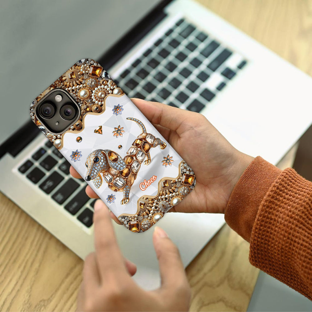 Love Dachshunds - Personalized Dog Full Print Phone Case