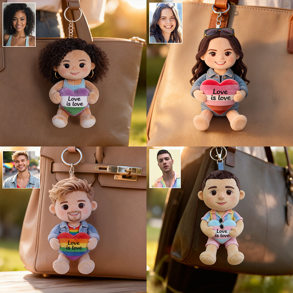 Love Is Love - Personalized LGBT Support Plush Keychain