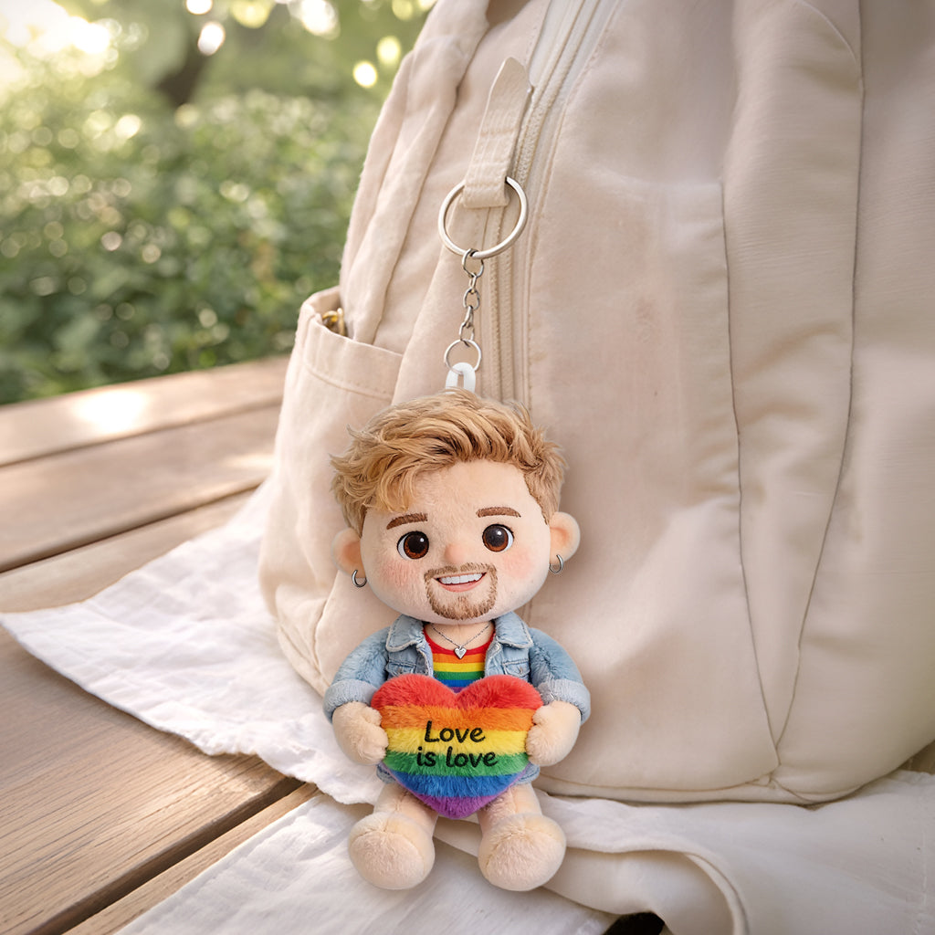 Love Is Love - Personalized LGBT Support Plush Keychain