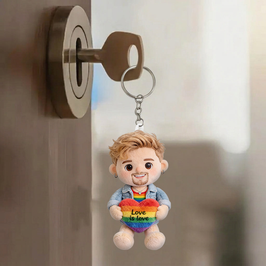 Love Is Love - Personalized LGBT Support Plush Keychain