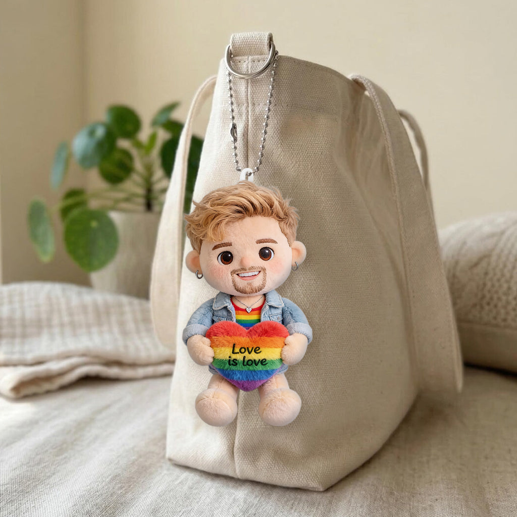 Love Is Love - Personalized LGBT Support Plush Keychain
