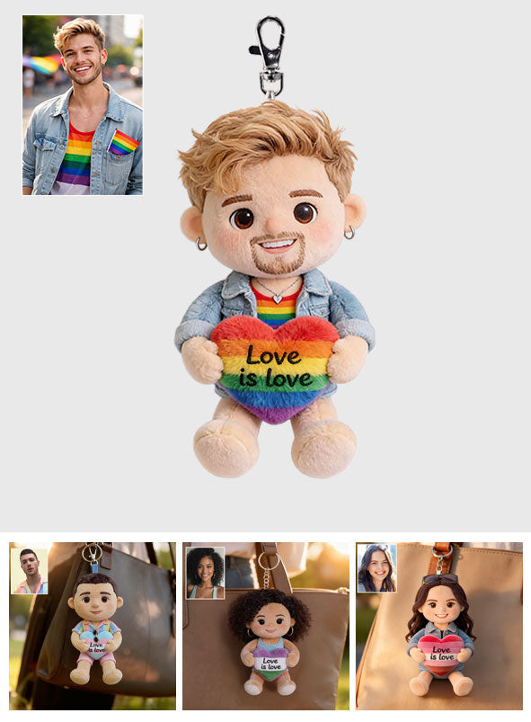 Love Is Love - Personalized LGBT Support Plush Keychain