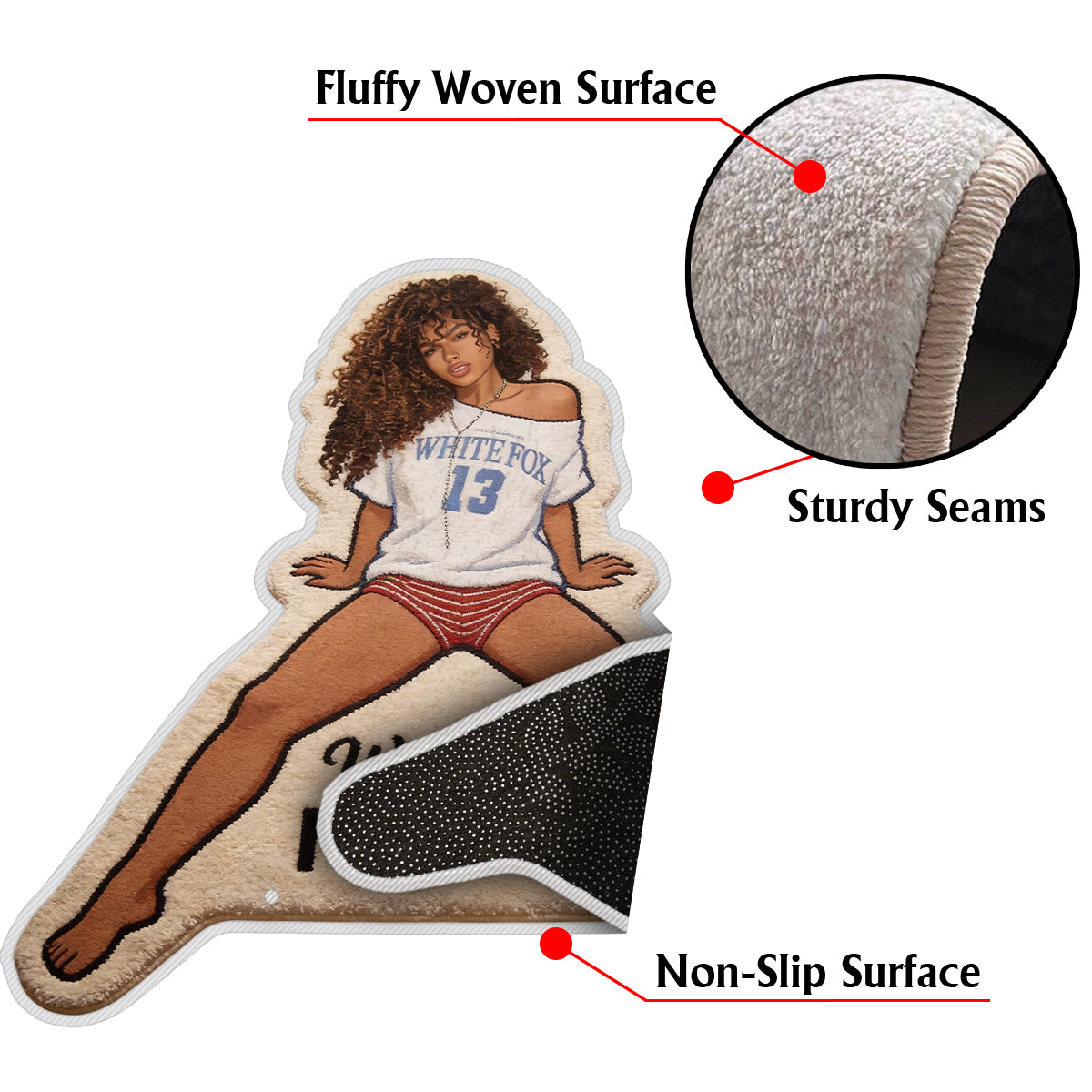 Welcome My Man - Personalized Spicy Couple Non-Slip Tufted Rug