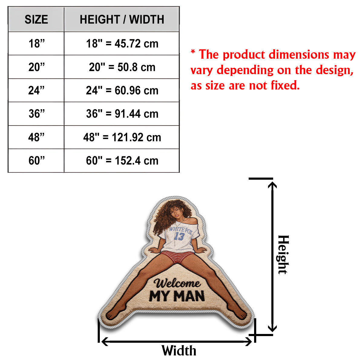 Welcome My Man - Personalized Spicy Couple Non-Slip Tufted Rug