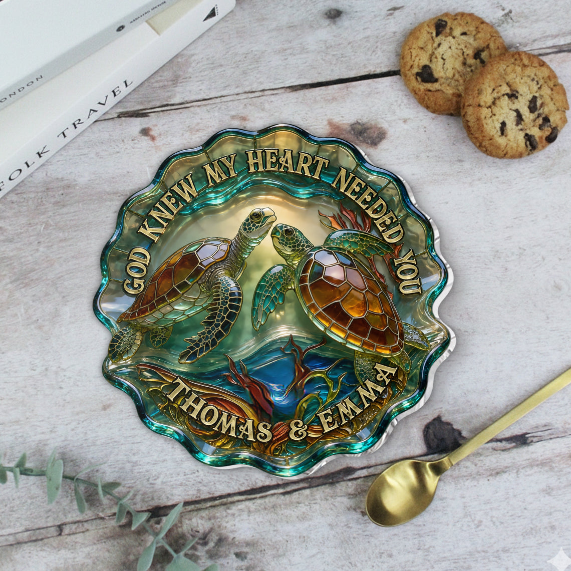 Turtle Couple - Personalized Turtle Catch-All Tray