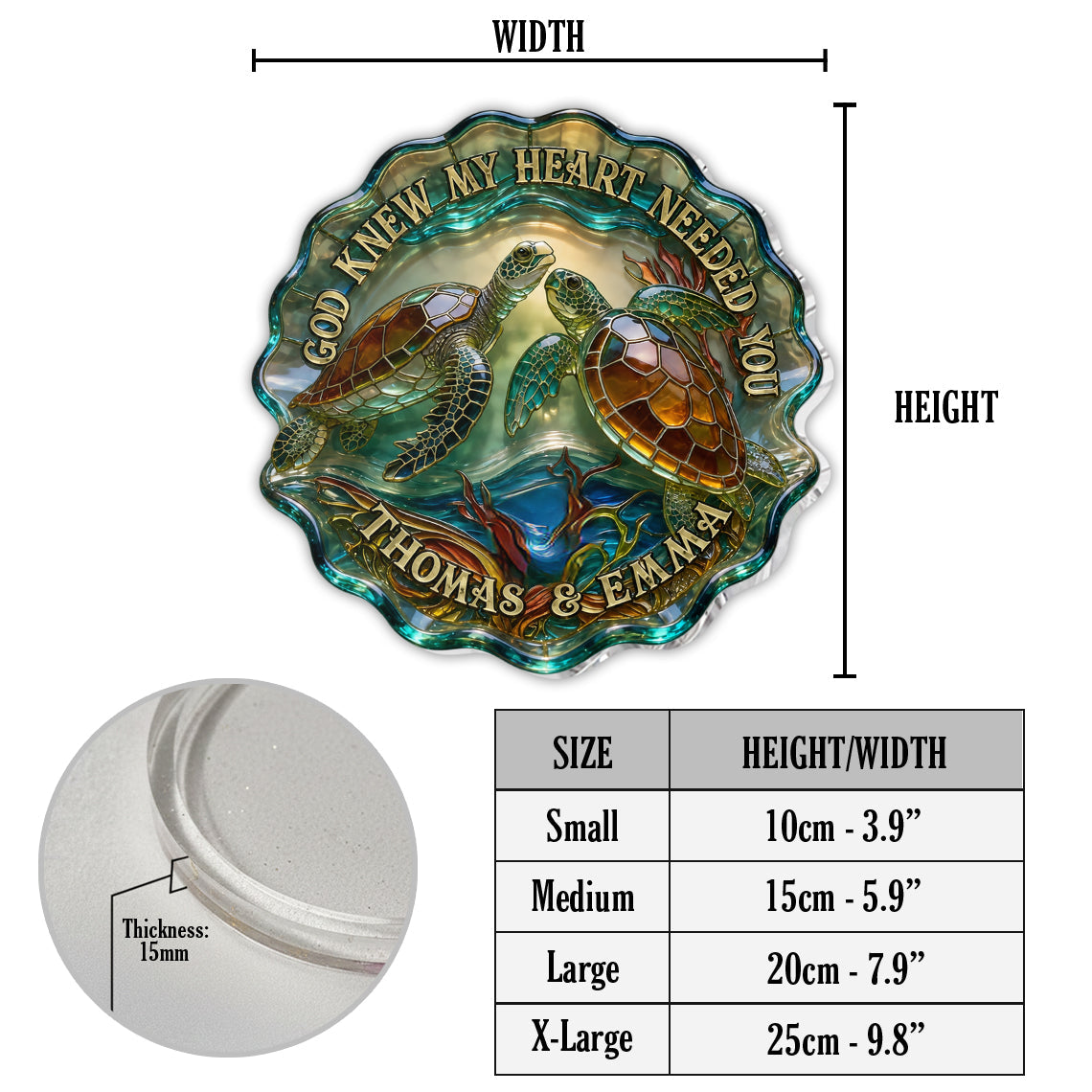 Turtle Couple - Personalized Turtle Catch-All Tray