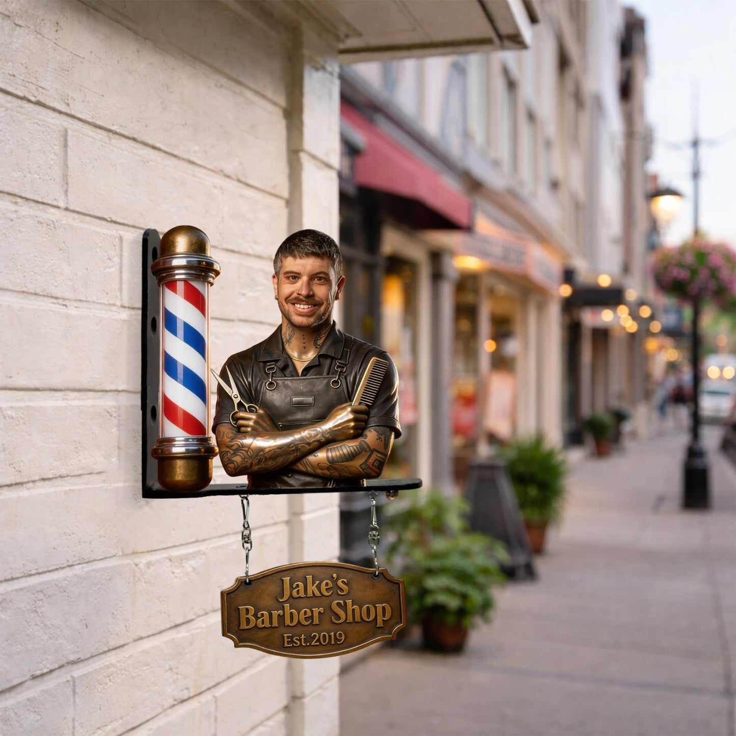 The Signature Hair Studio Sign - Personalized Hairdresser Wooden Wall Mount Sign