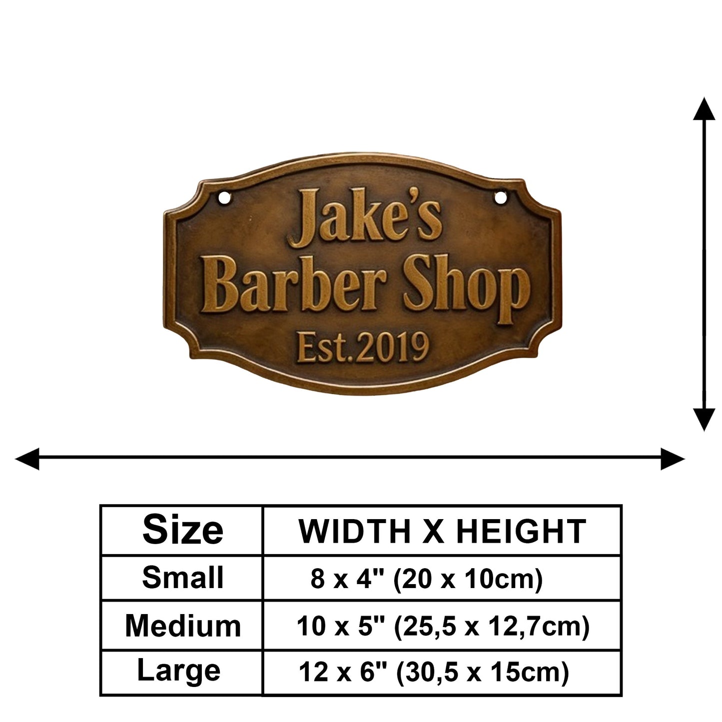The Signature Hair Studio Sign - Personalized Hairdresser Wooden Wall Mount Sign