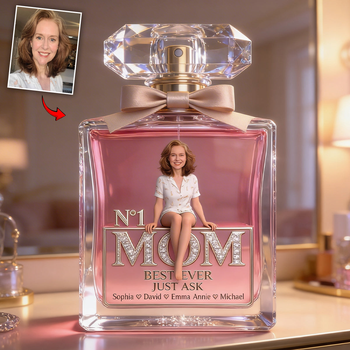 No1 Mom Ever - Personalized Mother Custom Shaped Acrylic Plaque