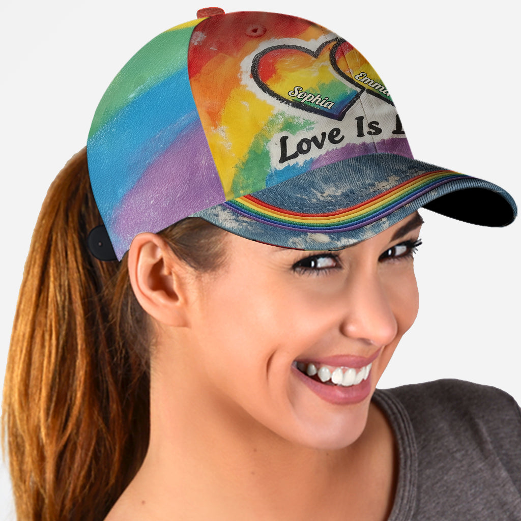 Love Is Love - Personalized LGBT Support Classic Cap