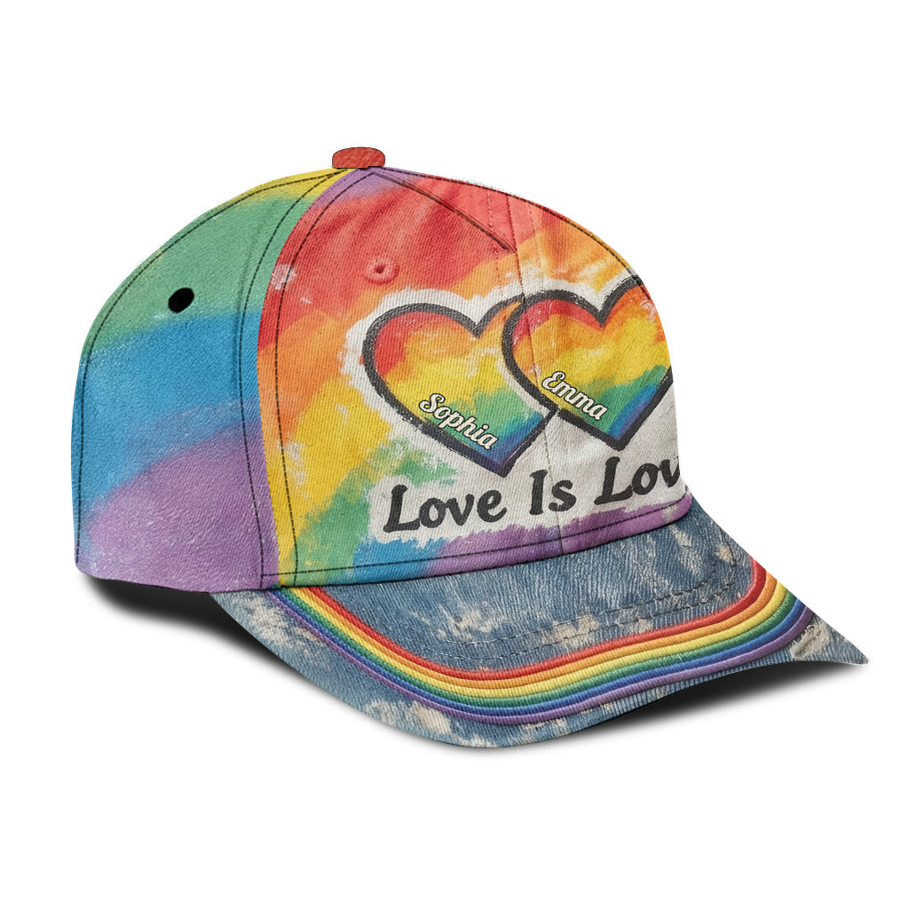 Love Is Love - Personalized LGBT Support Classic Cap
