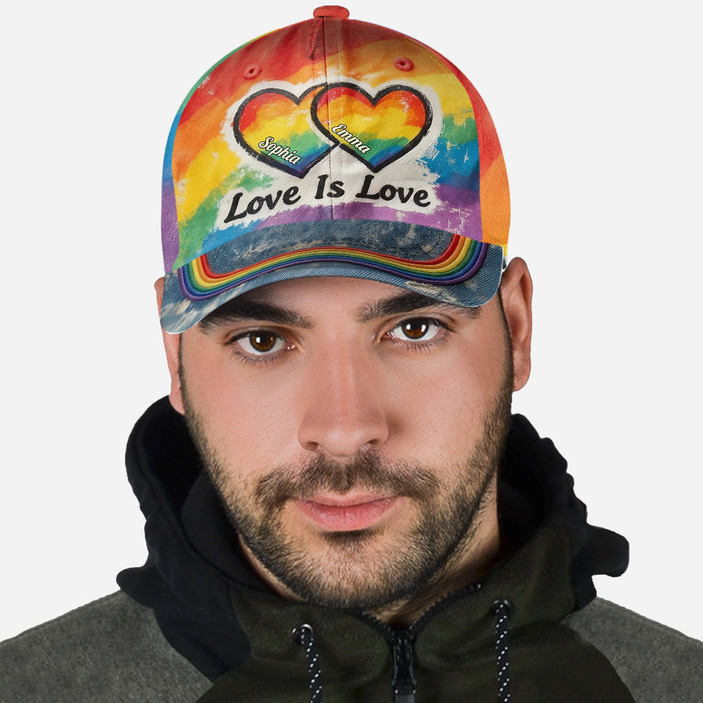 Love Is Love - Personalized LGBT Support Classic Cap