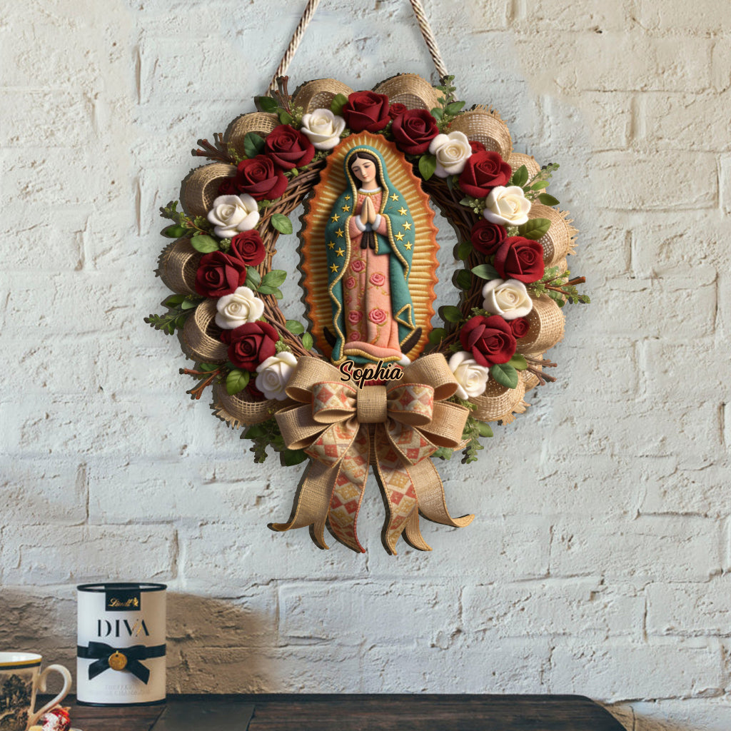 Our Lady Of Guadalupe - Personalized Christian Custom Shaped Wood Sign