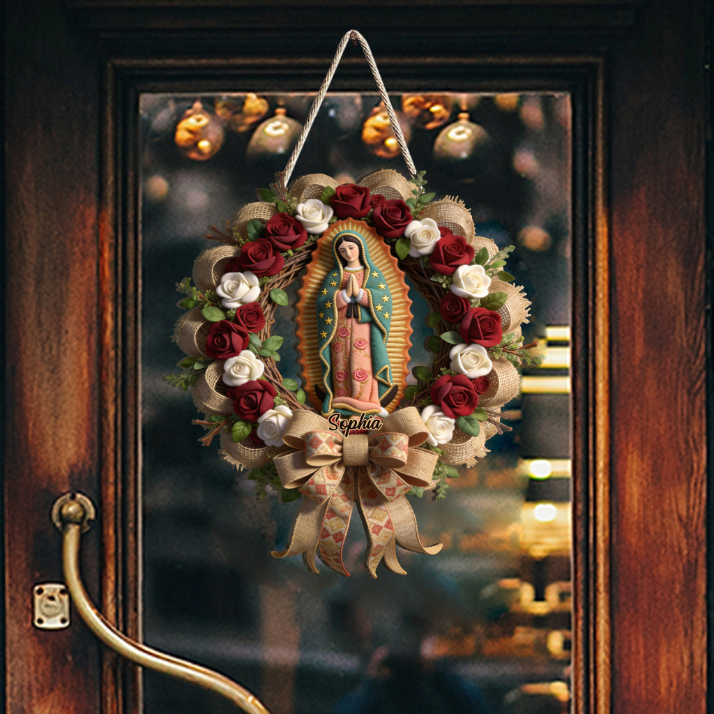 Our Lady Of Guadalupe - Personalized Christian Custom Shaped Wood Sign