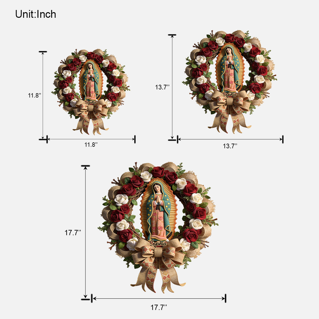 Our Lady Of Guadalupe - Personalized Christian Custom Shaped Wood Sign