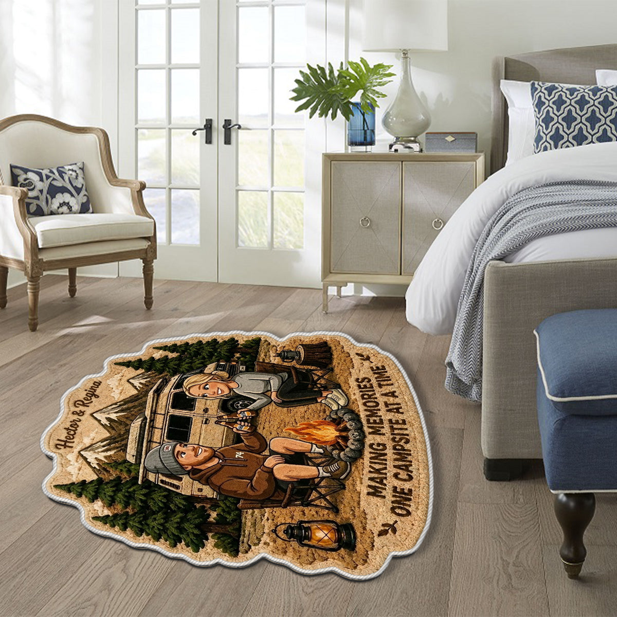Making Memories One Campsite At A Time - Personalized Camping Non-Slip Tufted Rug