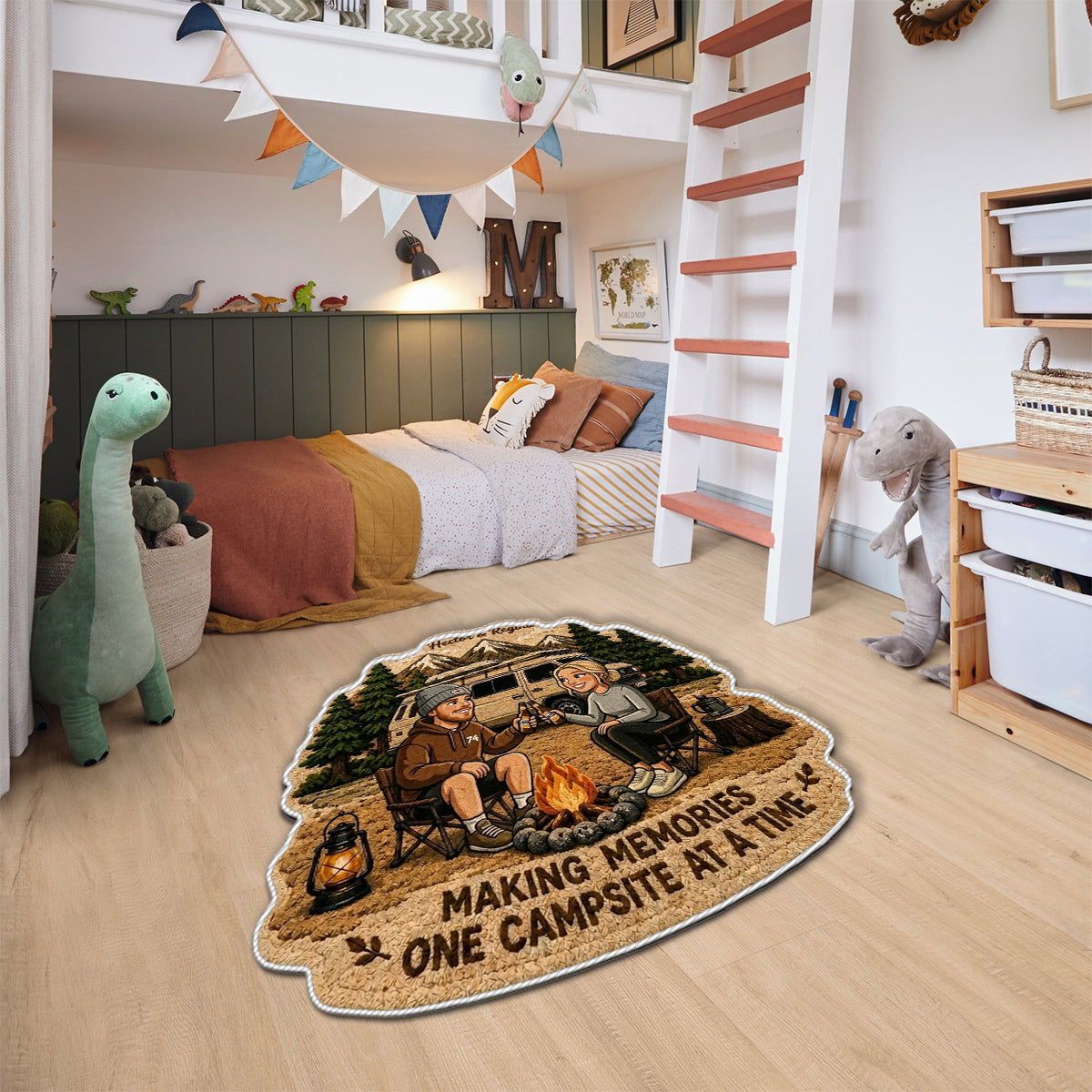 Making Memories One Campsite At A Time - Personalized Camping Non-Slip Tufted Rug