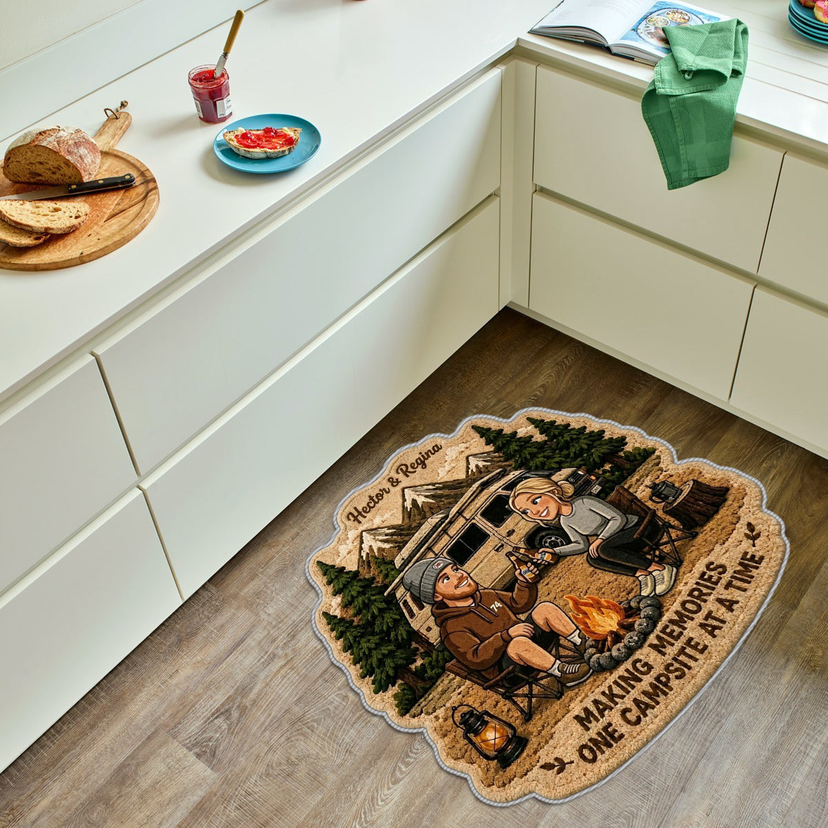 Making Memories One Campsite At A Time - Personalized Camping Non-Slip Tufted Rug