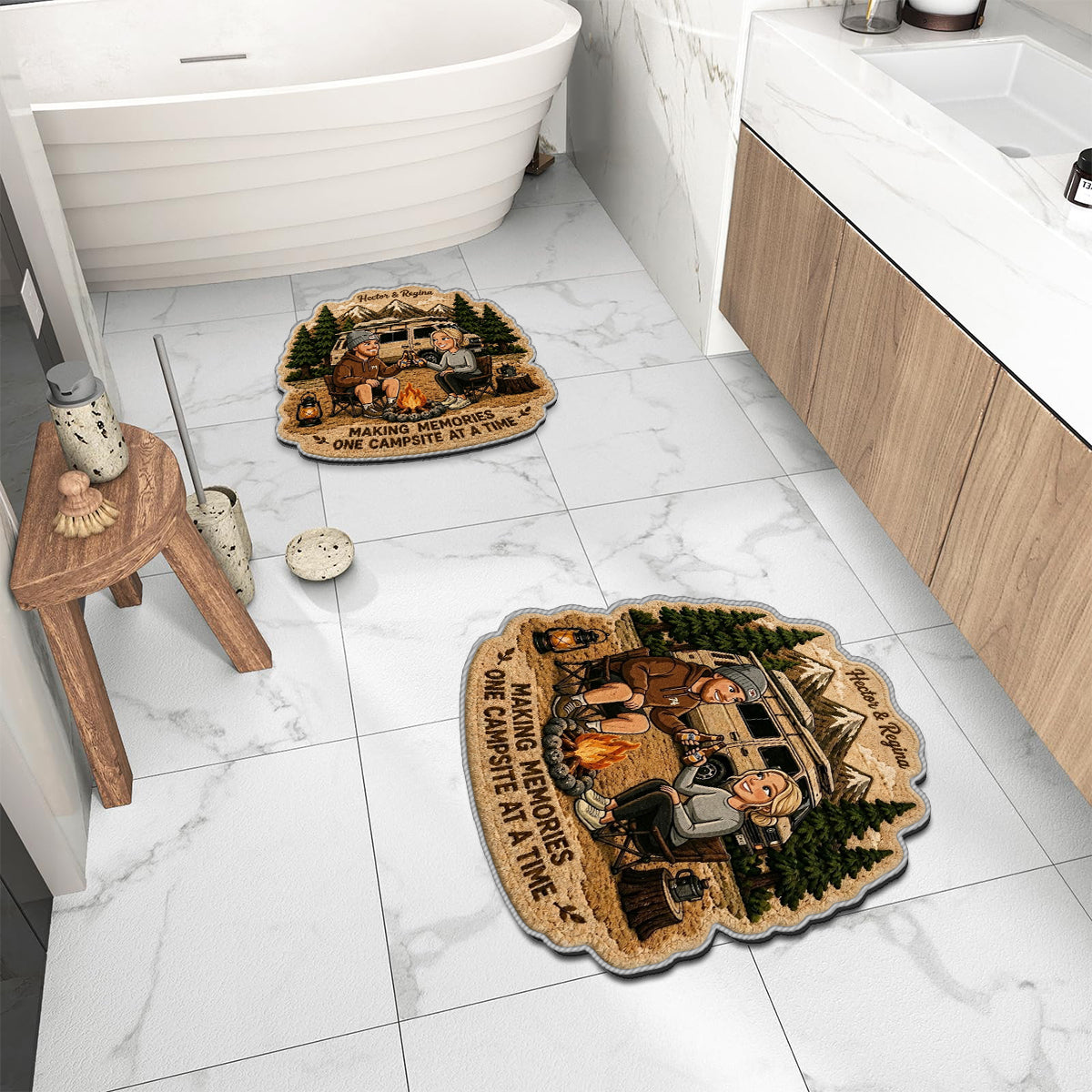 Making Memories One Campsite At A Time - Personalized Camping Non-Slip Tufted Rug