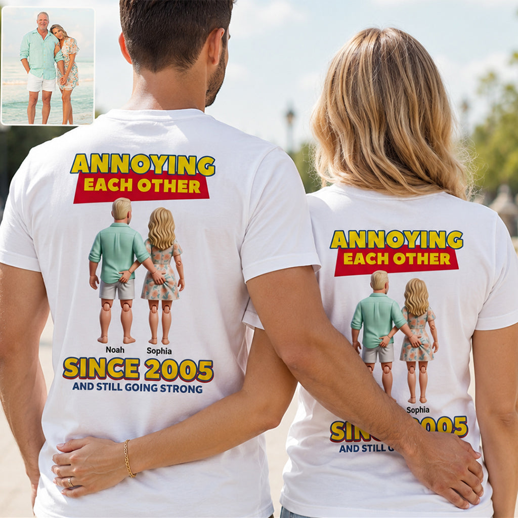 Annoying Each Other - Personalized Couple T-shirt And Hoodie