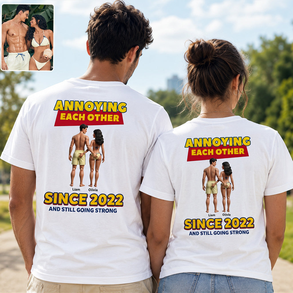 Annoying Each Other - Personalized Couple T-shirt And Hoodie