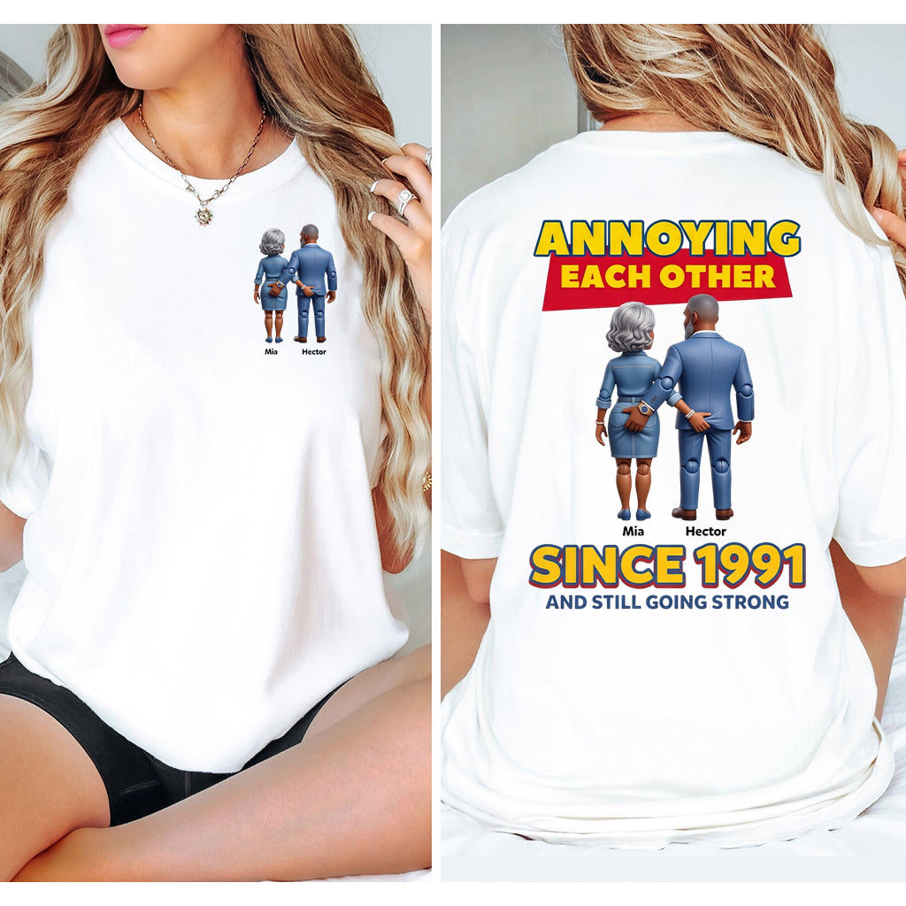 Annoying Each Other - Personalized Couple T-shirt And Hoodie