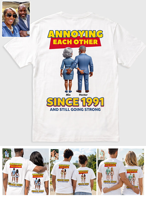 Annoying Each Other - Personalized Couple T-shirt And Hoodie