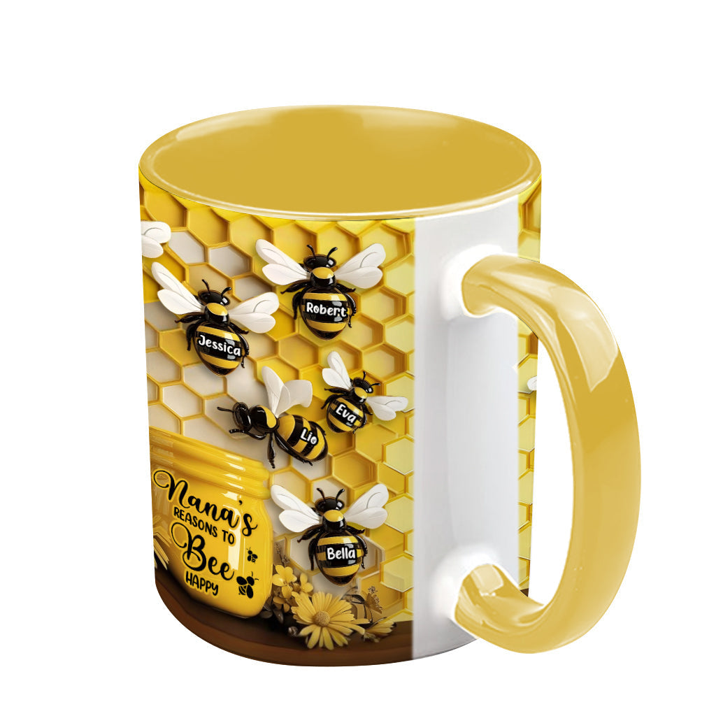 Reasons To Be Happy - Personalized Grandma Accent Mug