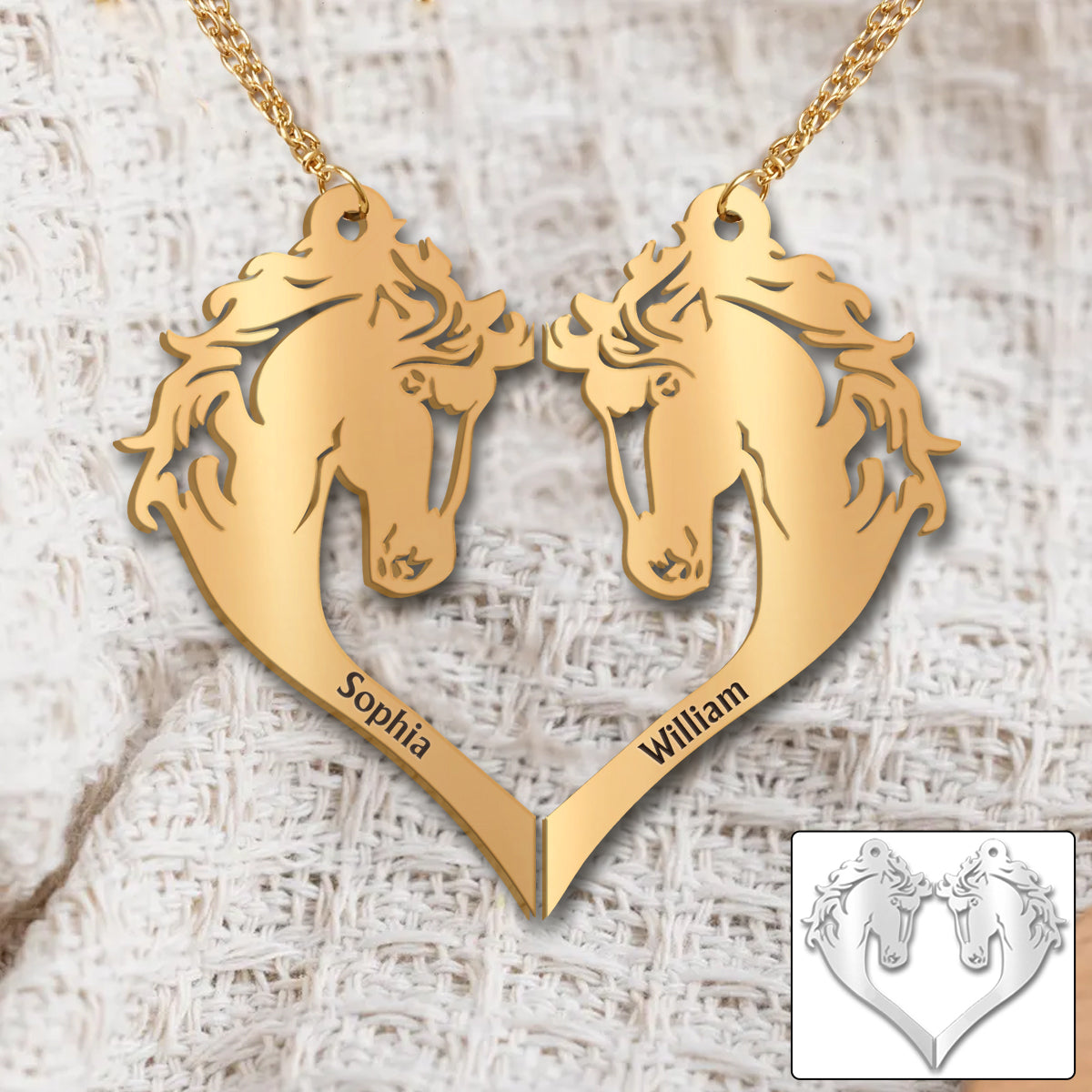You And Me We Got This - Personalized Horse Matching Pendant Necklace
