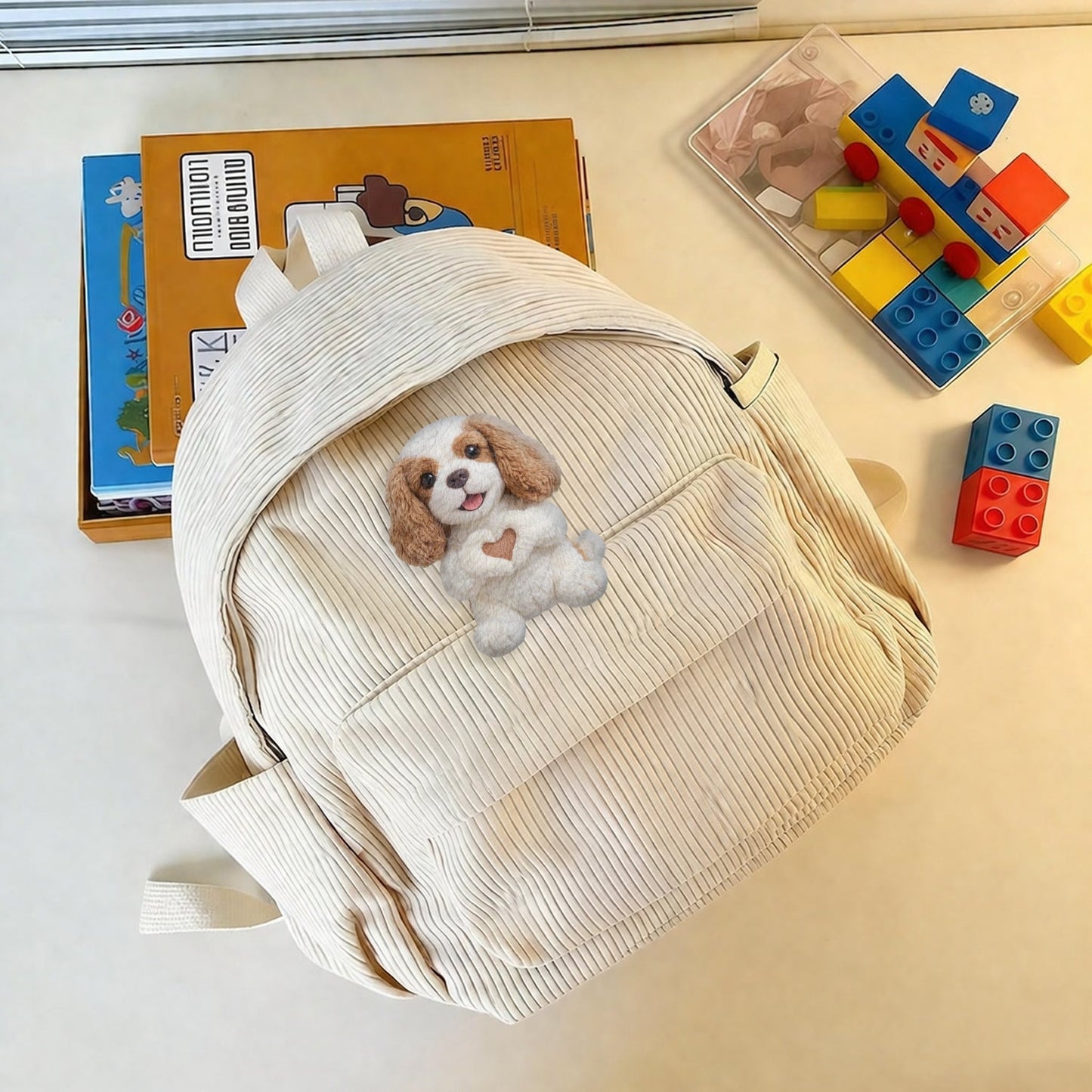 Love Dogs - Personalized Dog Cloth Tote Bag & Plush Brooch