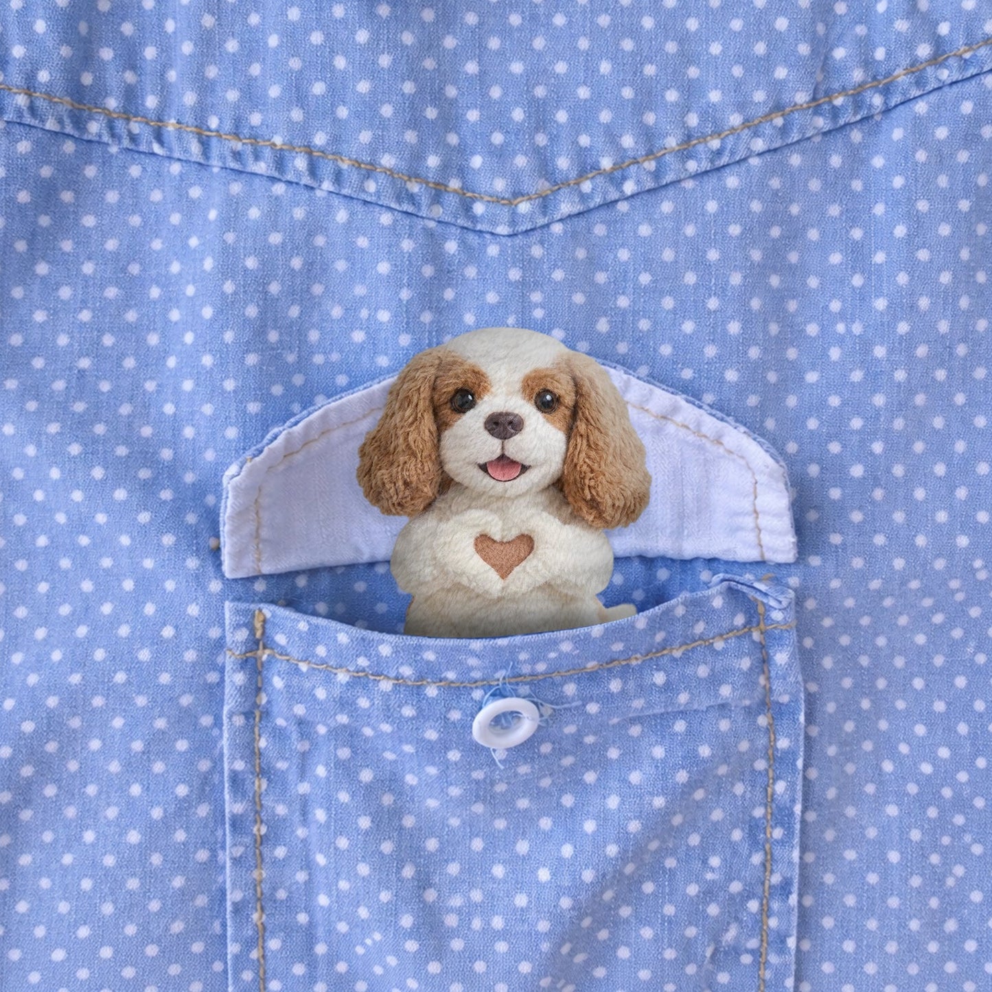 Love Dogs - Personalized Dog Cloth Tote Bag & Plush Brooch