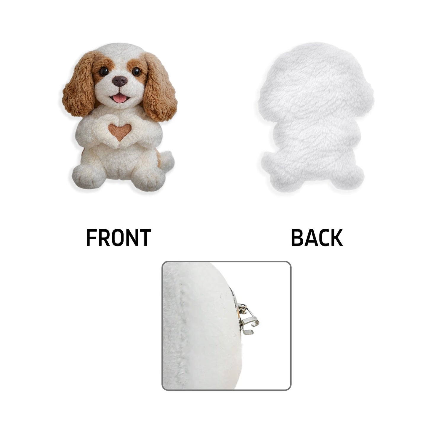 Love Dogs - Personalized Dog Cloth Tote Bag & Plush Brooch