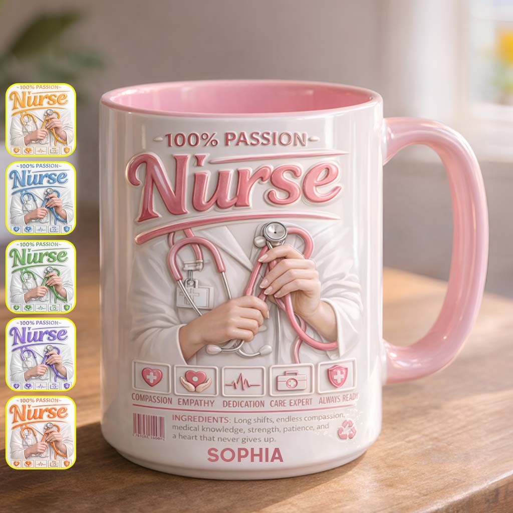 Nurse Portfolio - Personalized Nurse Accent Mug