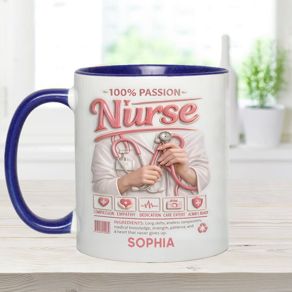 Nurse Portfolio - Personalized Nurse Accent Mug