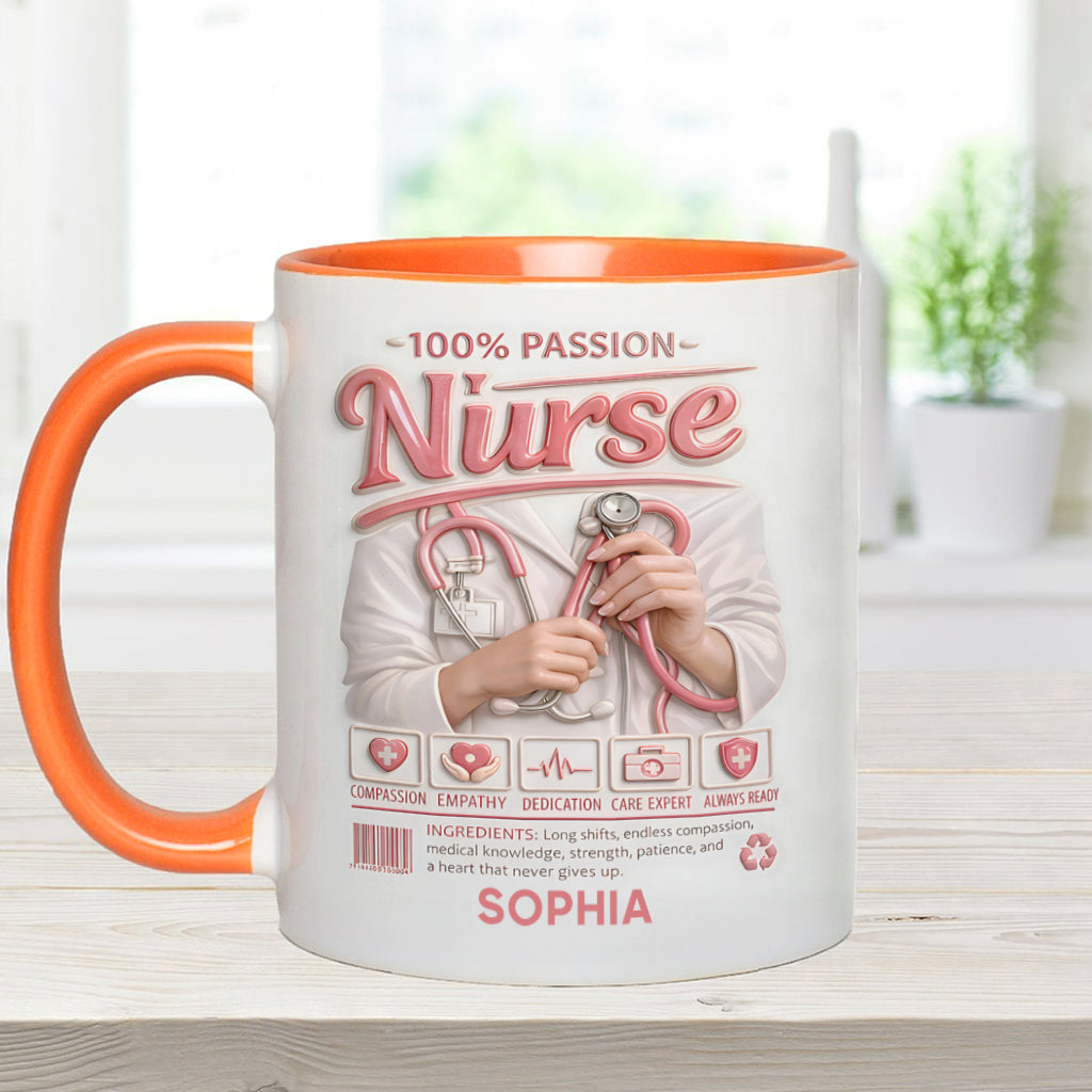 Nurse Portfolio - Personalized Nurse Accent Mug