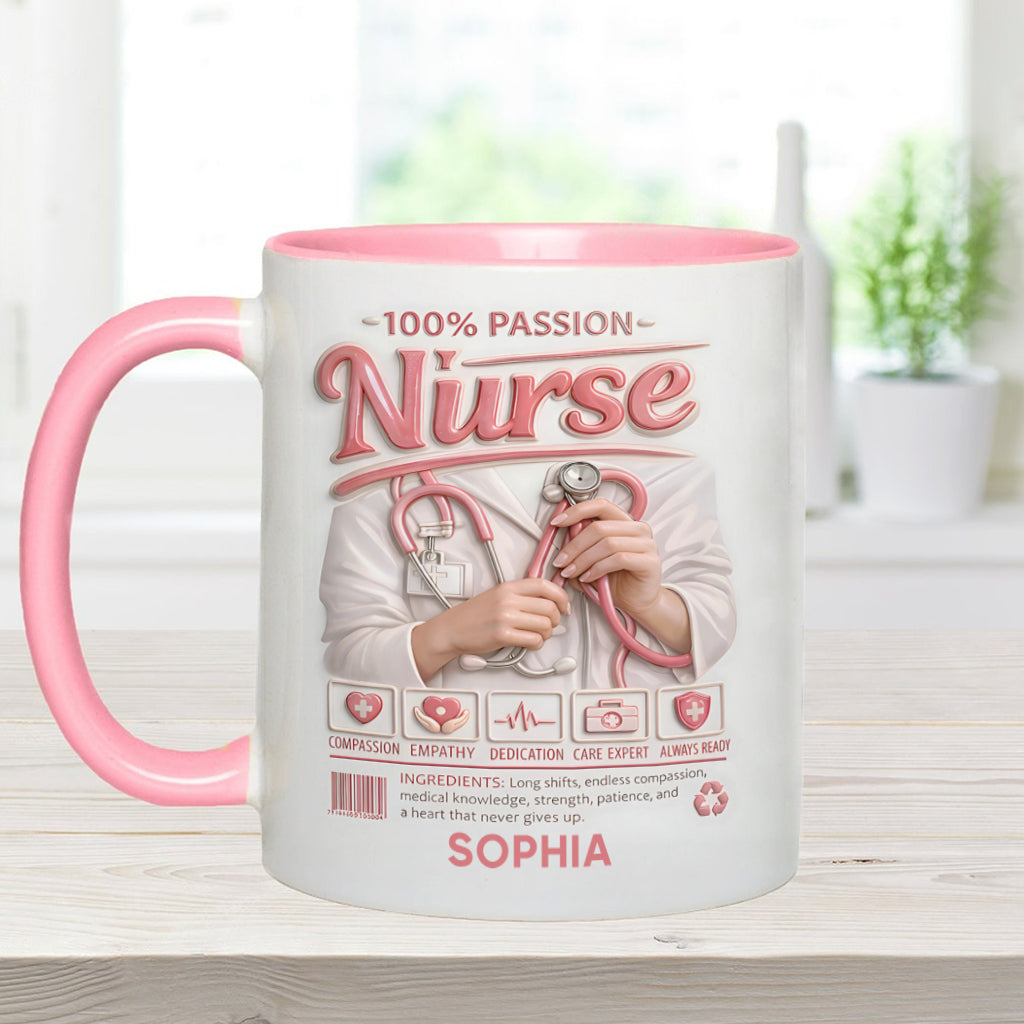 Nurse Portfolio - Personalized Nurse Accent Mug