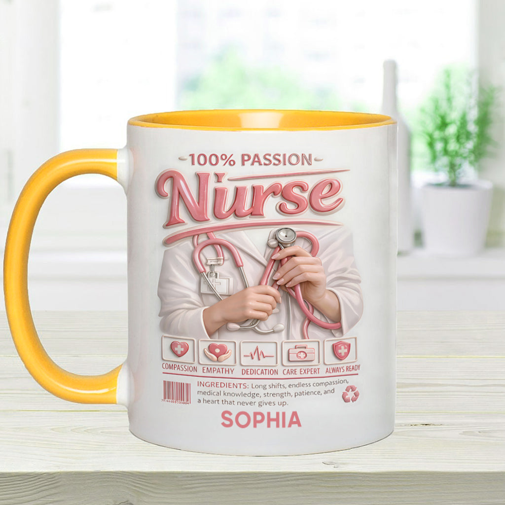 Nurse Portfolio - Personalized Nurse Accent Mug