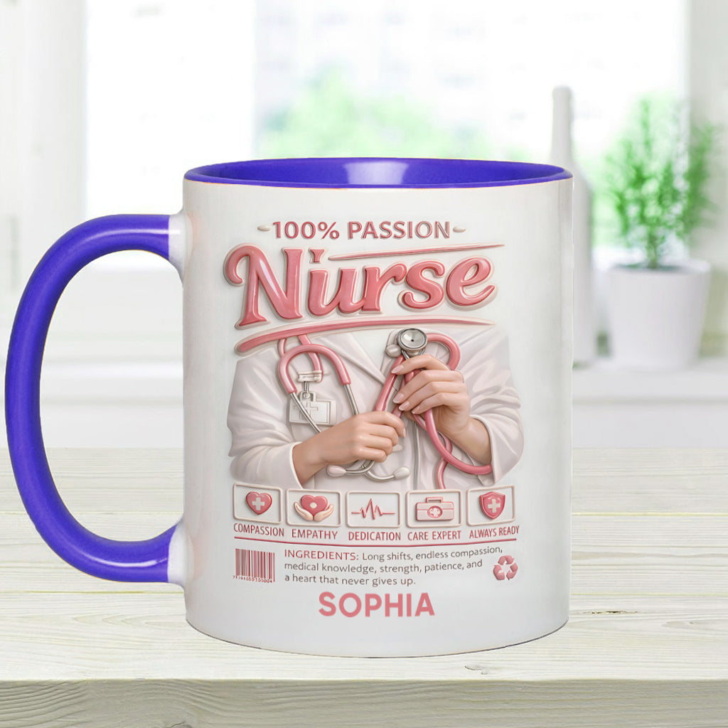 Nurse Portfolio - Personalized Nurse Accent Mug