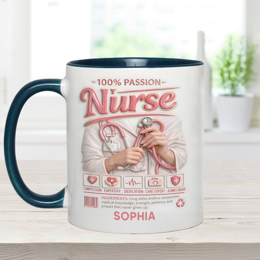 Nurse Portfolio - Personalized Nurse Accent Mug