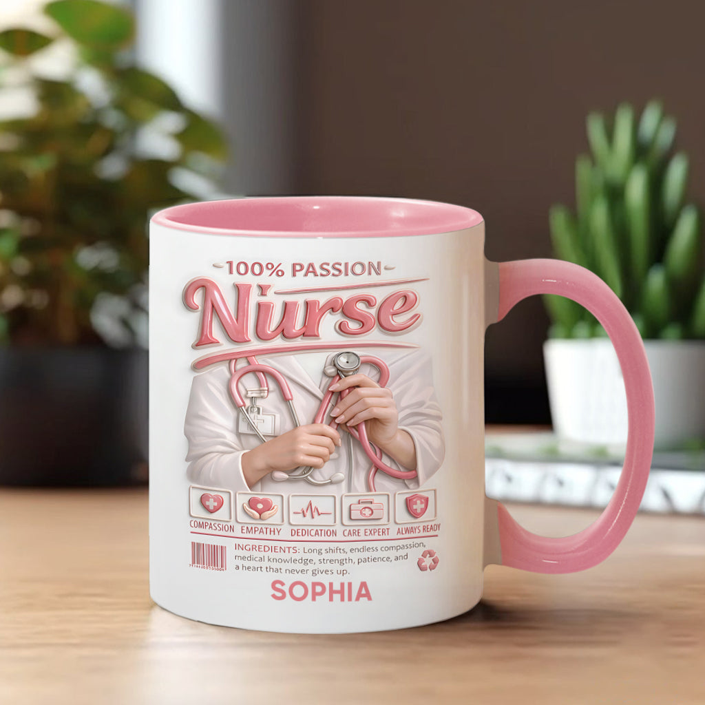 Nurse Portfolio - Personalized Nurse Accent Mug